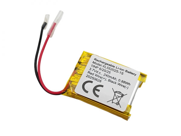 3.7V聚合物锂电池 | 552025 240mAh 3.7V CE